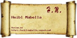 Heibl Mabella névjegykártya